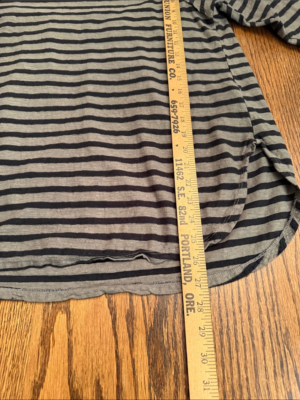 Linen Cotton Striped Pocket Swing Tunic Top M Cut Loose Made in USA - Picture 11 of 11